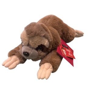 NWT FAO Schwarz Adopt a Pets Plush Sloth Collectible with Sealed Paperwork Gifts